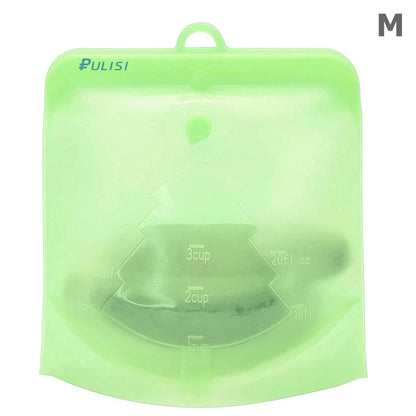 Silicone Reusable Food Bag 1500Ml 1000Ml 500Ml Leakproof Containers Reusable Fresh Bag Food Storage Bag Freezer Bag Snack