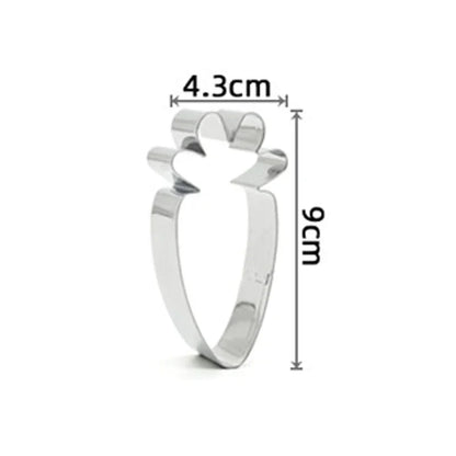 Variety Styles Stainless Steel Easter Biscuit Cutter Easter Rabbit Eggs Carrot Cookie Mold Kitchenware Cookie Cutter Baking Tool