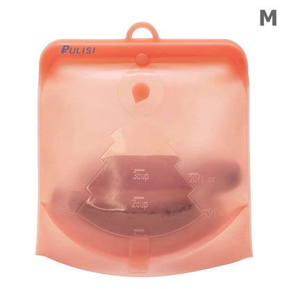 Silicone Reusable Food Bag 1500Ml 1000Ml 500Ml Leakproof Containers Reusable Fresh Bag Food Storage Bag Freezer Bag Snack