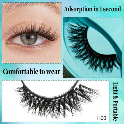 Magnetic False Eyelashes Reusable Natural Look