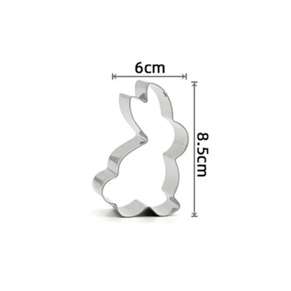 Variety Styles Stainless Steel Easter Biscuit Cutter Easter Rabbit Eggs Carrot Cookie Mold Kitchenware Cookie Cutter Baking Tool
