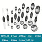 Stainless Steel Double Headed Measuring Spoon 9-Piece Set with Magnetic Suction and Scale Measuring Spoon Baking Tool