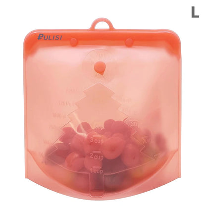Silicone Reusable Food Bag 1500Ml 1000Ml 500Ml Leakproof Containers Reusable Fresh Bag Food Storage Bag Freezer Bag Snack