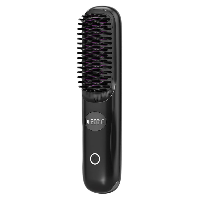 USB Rechargeable Ceramic Hair Straightener Comb