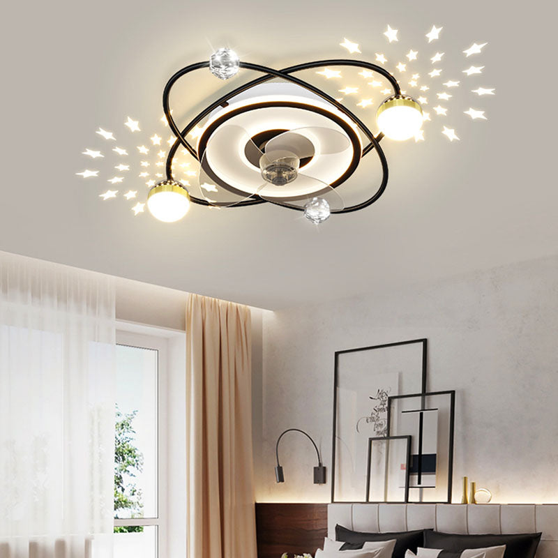 Nordic Bedroom Decor Led Lights for Room Ceiling Fan Light Lamp Restaurant Dining Room Ceiling Fans with Lights Remote Control
