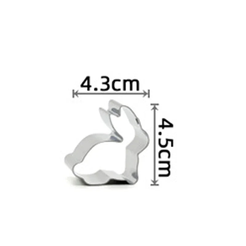 Variety Styles Stainless Steel Easter Biscuit Cutter Easter Rabbit Eggs Carrot Cookie Mold Kitchenware Cookie Cutter Baking Tool