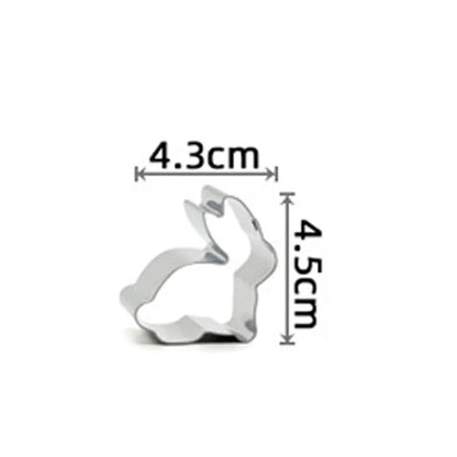 Variety Styles Stainless Steel Easter Biscuit Cutter Easter Rabbit Eggs Carrot Cookie Mold Kitchenware Cookie Cutter Baking Tool