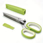 3-Piece Set Stainless Steel Five-Layer Scallion Chopper Paper Cutter Kitchen Vegetable Nori Seafood Food Cutter