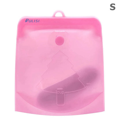 Silicone Reusable Food Bag 1500Ml 1000Ml 500Ml Leakproof Containers Reusable Fresh Bag Food Storage Bag Freezer Bag Snack