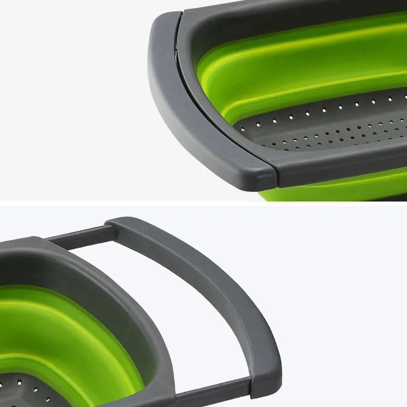 Foldable Colander Drain Folding Baskets Collapsible Kitchen Strainer Noodles Fruit Vegetable Washing Strainers Bowls