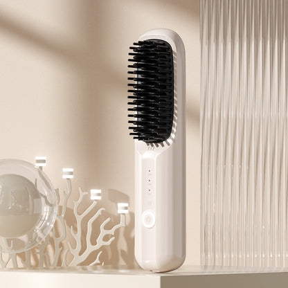 USB Rechargeable Ceramic Hair Straightener Comb