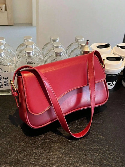 26 Spring/Summer Women'S Saddle Bag, Daily Shoulder Bag and Crossbody Bag, Classic Shoulder Bag, Elegant Magnetic Sealed Saddle Bag, Suitable for Daily Use, Party Attendance